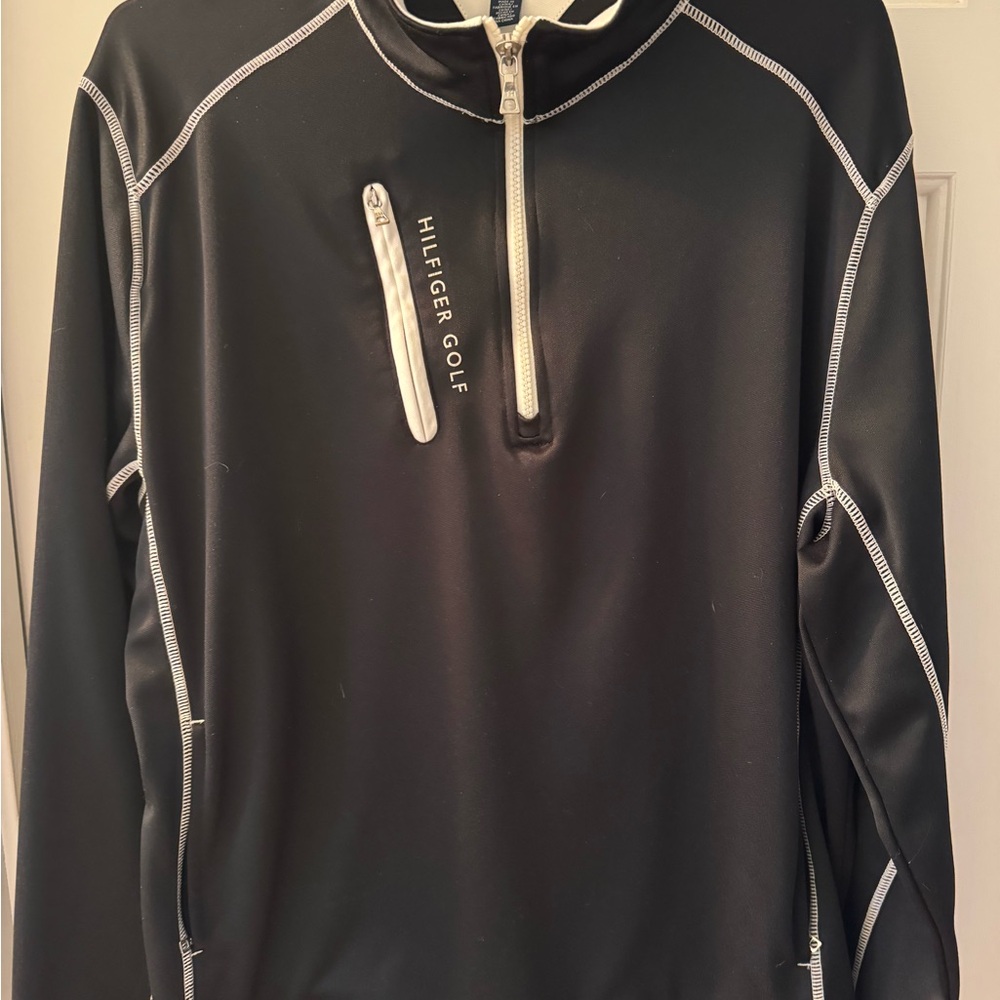 Tommy Hilfiger Black and White Golf Pullover